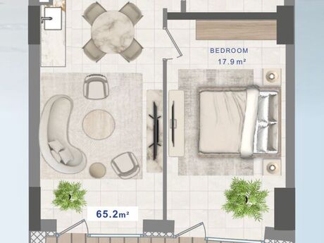 Объявление №6135528 - Баку, пос. Нардаран, 1-комн., 65.2 м², 8/14 этаж