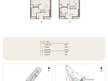 2 otaqlı yeni tikili - Sea Breeze q. - 49.6 m²