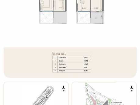 2 otaqlı yeni tikili - Sea Breeze q. - 51.8 m²