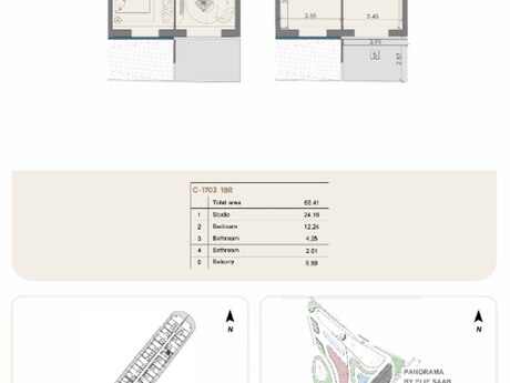 2 otaqlı yeni tikili - Sea Breeze q. - 68.4 m²