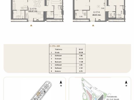 4 otaqlı yeni tikili - Sea Breeze q. - 96 m²