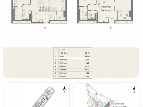 3 otaqlı yeni tikili - Sea Breeze q. - 96.8 m²