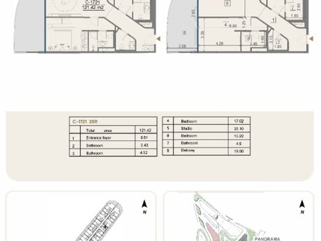 3-комн. новостройка - пос. Sea Breeze - 121.4 м²