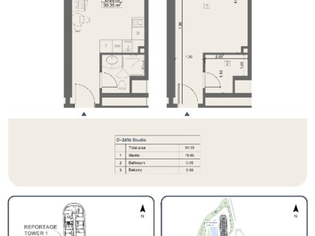 1 otaqlı yeni tikili - Sea Breeze q. - 30.4 m²