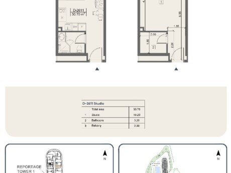 1 otaqlı yeni tikili - Sea Breeze q. - 30.7 m²