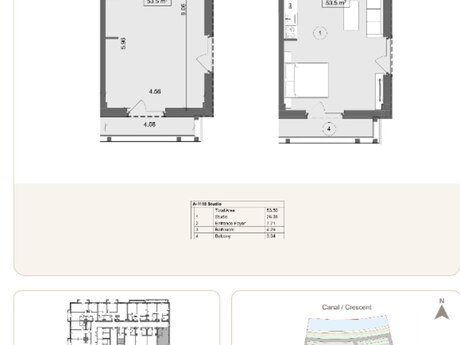 2 otaqlı yeni tikili - Sea Breeze q. - 53.5 m²