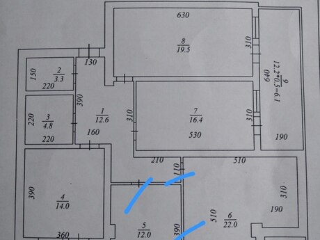 4 otaqlı yeni tikili - 8-ci mikrorayon q. - 135 m²