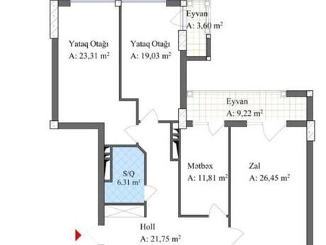 3 otaqlı yeni tikili - 28 May m. - 120 m²