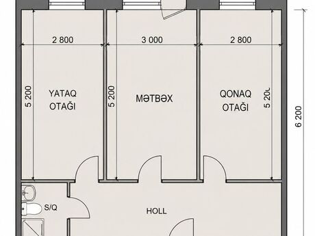 2 otaqlı yeni tikili - Abşeron r. - 90 m²