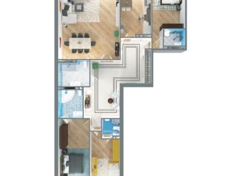4 otaqlı yeni tikili - 28 May m. - 242 m²