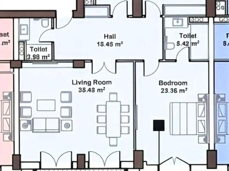 3 otaqlı yeni tikili - Ağ şəhər q. - 134.4 m²
