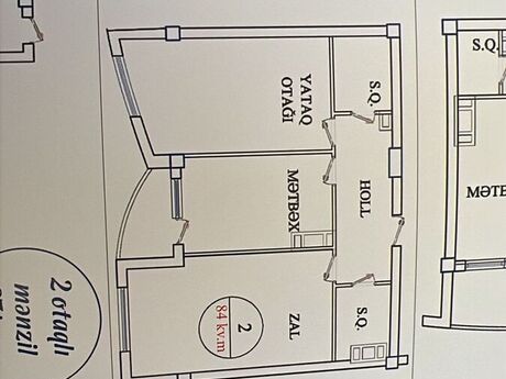 2 otaqlı yeni tikili - Saray q. - 84 m²
