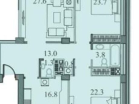 3 otaqlı yeni tikili - Ağ şəhər q. - 120 m²