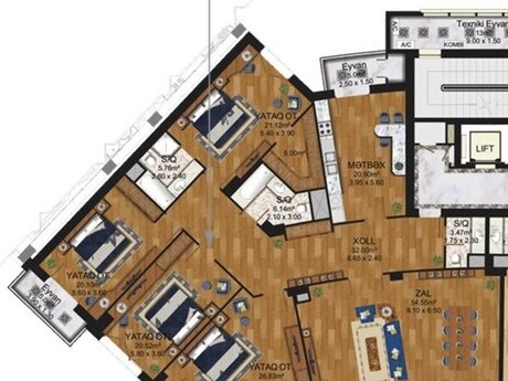 6-комн. новостройка - пос. Аг шехер - 250 м²