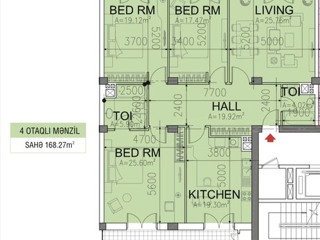4-room apartment, 168 m², Ağ şəhər: 757 000 ₼ 2