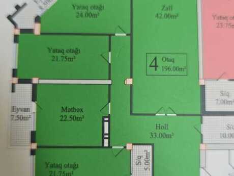 4 otaqlı mənzil, 196 m², Nəriman Nərimanov: 480 000 ₼ 2