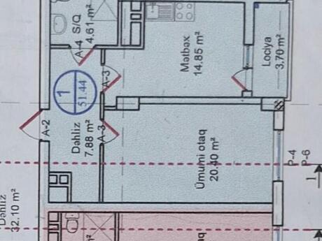 Объявление №6179198 - Баку, м. Кара Караев, 1-комн., 52 м², 11/17 этаж