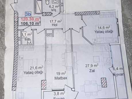 3-room apartment, 120 m², 20 Yanvar: 312 000 ₼ 4