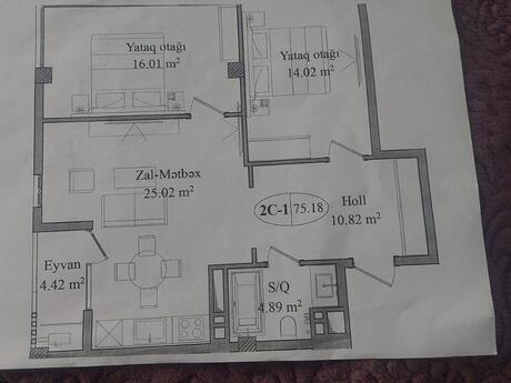 3-room apartment, 76 m², 20 Yanvar: 237 000 ₼ 2