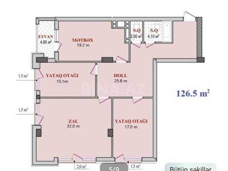 3-room apartment, 127 m², Grand Plaza: 419 000 ₼ 3