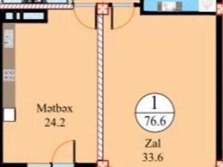 2-room apartment, 76,6 m², 8 Noyabr: 210 000 ₼ 5
