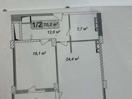 2 otaqlı mənzil, 70,2 m², Qara Qarayev: 198 000 ₼ 2