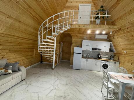 2 otaqlı həyət evi/bağ evi - Qəbələ - 120 m²
