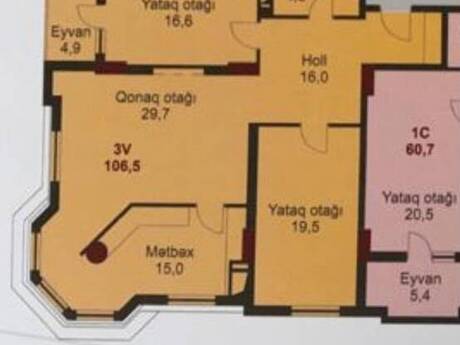 3 otaqlı yeni tikili - Gənclik m. - 107 m²