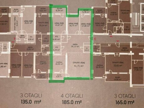 4 otaqlı mənzil, 185 m², Xətai: 350 000 ₼ 2