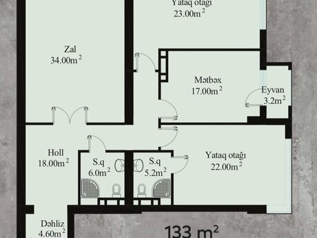 3 otaqlı mənzil, 133 m², 28 May: 598 500 ₼ 2