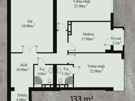 3 otaqlı mənzil, 133 m², 28 May: 598 500 ₼ 2