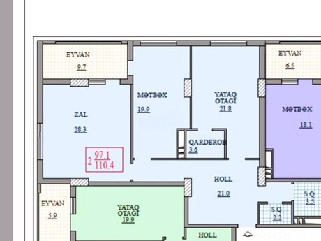 2 otaqlı mənzil, 110 m², Pilot Həyat Residence: 374 000 ₼ 2