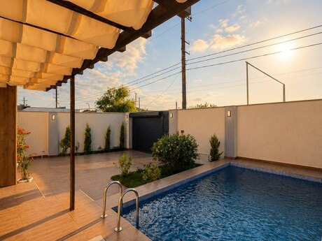 4 otaqlı həyət evi/bağ evi - Mərdəkan q. - 140 m²