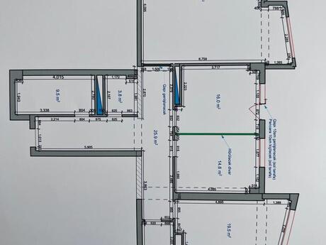 4 otaqlı yeni tikili - Elmlər Akademiyası m. - 177 m²