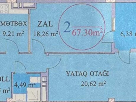 2 otaqlı mənzil, 67,3 m², Nərimanov: 235 550 ₼ 5