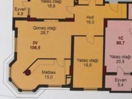3 otaqlı mənzil, 106 m², Gənclik: 328 000 ₼ 2