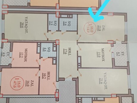 3-комнатная квартира, 114 м², Yeni Günəşli: 220 000 ₼ 2