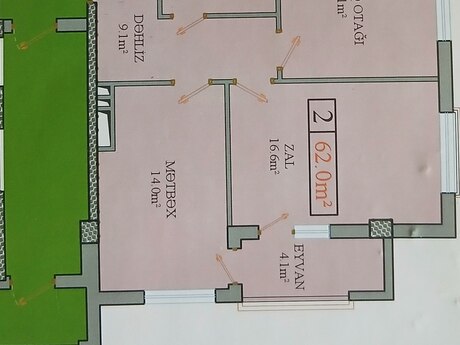2-room apartment, 62 m², Əmircan: 110 000 ₼ 4