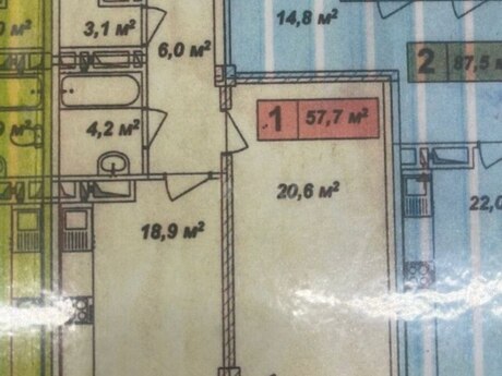 2 otaqlı mənzil, 57,7 m², Gənclik: 179 000 ₼ 4
