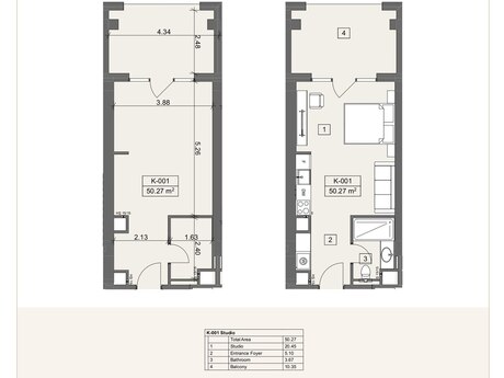 1 otaqlı mənzil, 51 m², Sea Breeze: 190 000 ₼ 3