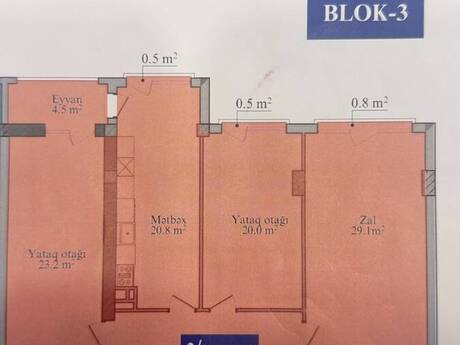 3 otaqlı yeni tikili - Nəsimi r. - 131 m²