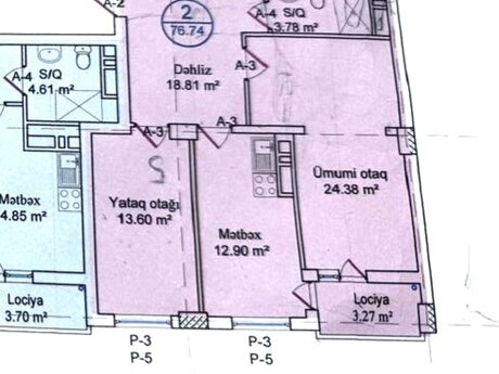 2 otaqlı mənzil, 77 m², Qara Qarayev: 200 000 ₼ 2
