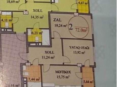 2 otaqlı mənzil, 72 m², Nərimanov: 265 000 ₼ 2