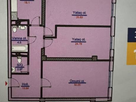 3 otaqlı mənzil, 135 m², Azadlıq Prospekti: 325 000 ₼ 3