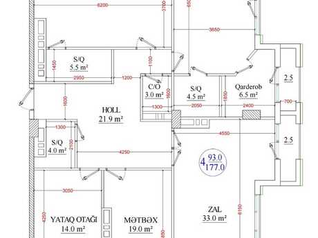 4 otaqlı mənzil, 177 m², Whitestone Towers: 708 000 ₼ 2