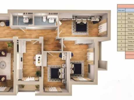 4 otaqlı yeni tikili - Nəriman Nərimanov m. - 178 m²