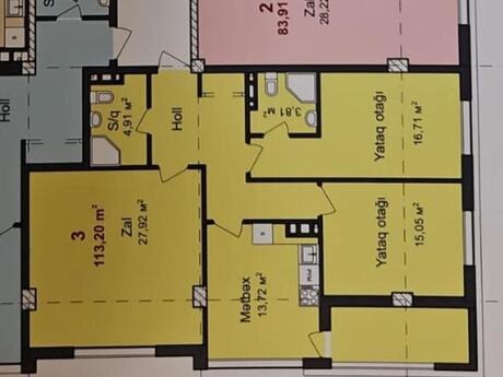 3 otaqlı mənzil, 113 m², Qara Qarayev: 265 000 ₼ 2