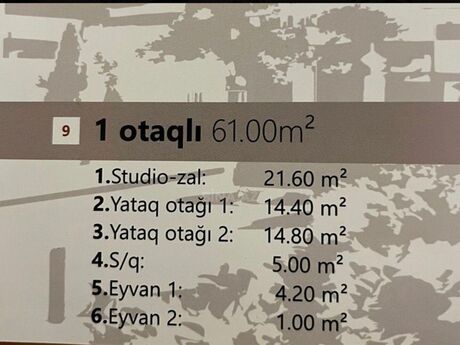 2 otaqlı mənzil, 61 m², Bakıxanov: 141 000 ₼ 5