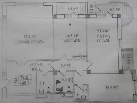 3 otaqlı mənzil, 145 m², Neftçilər: 286 000 ₼ 3