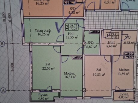 2-комнатная квартира, 80 м², Qara Qarayev: 198 000 ₼ 4